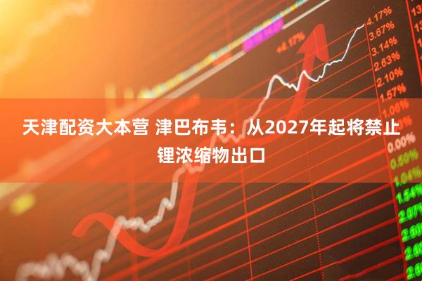 天津配资大本营 津巴布韦：从2027年起将禁止锂浓缩物出口