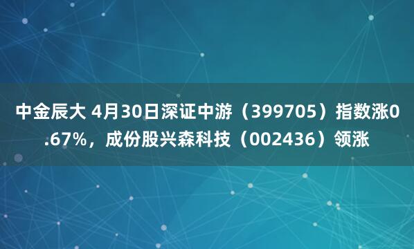 中金辰大 4月30日深证中游（399705）指数涨0.67%，成份股兴森科技（002436）领涨