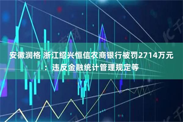 安徽润格 浙江绍兴恒信农商银行被罚2714万元：违反金融统计管理规定等